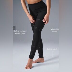 ALO Yoga Alosoft Black High-Waist Spotlight Leggings